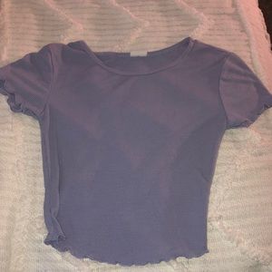 Lavender crop top tee